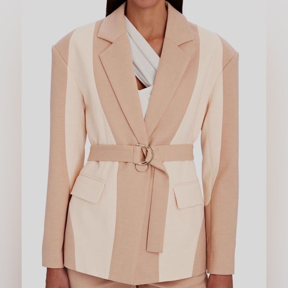NWT Acler Garcia Belted Colorblock Jacket Blazer Size AU 12 US 8 Oversized
